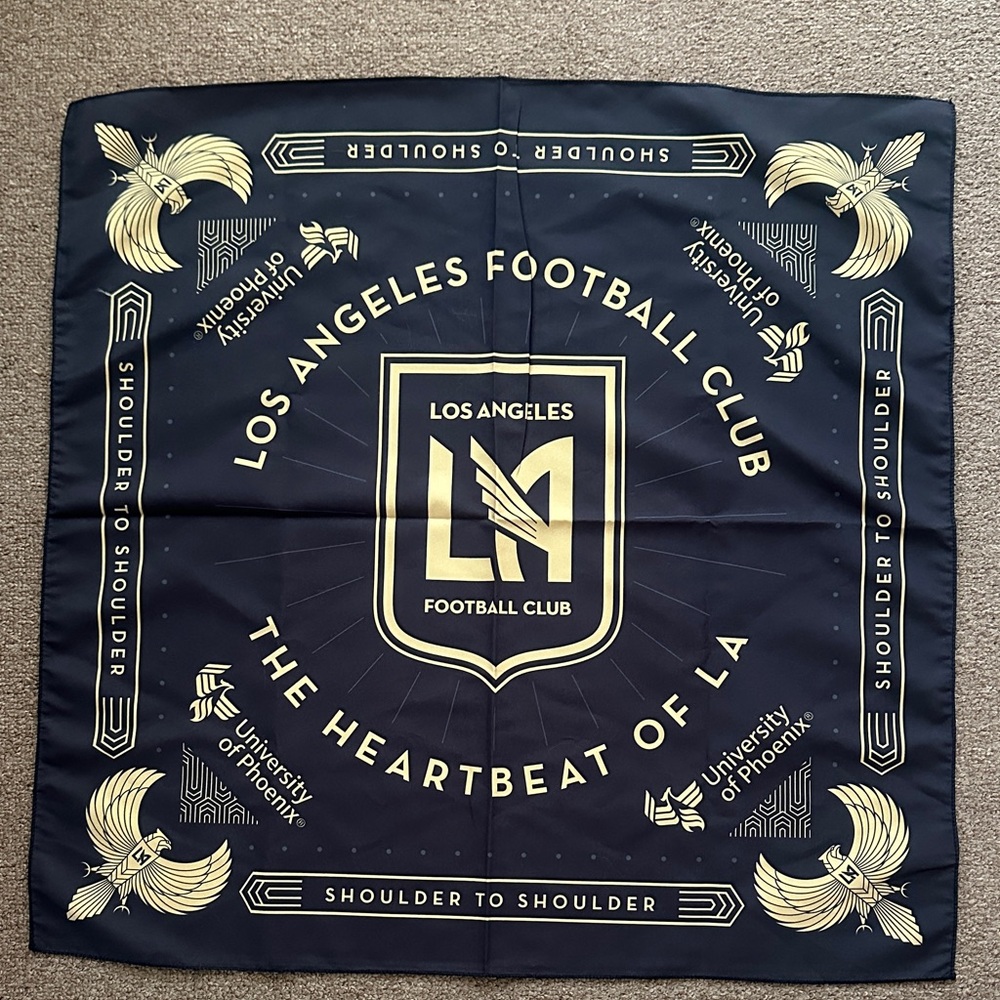 Los Angeles Football Club (LAFC) Logo Bandana - Black & Gold new without any tag